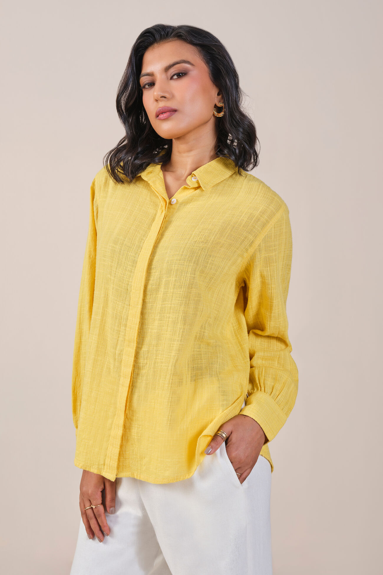 Magnolia Shirt, Yellow, image 3