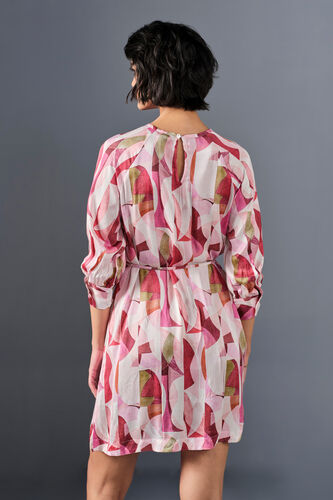 Boho Blossom Viscose Dress, Pink, image 7
