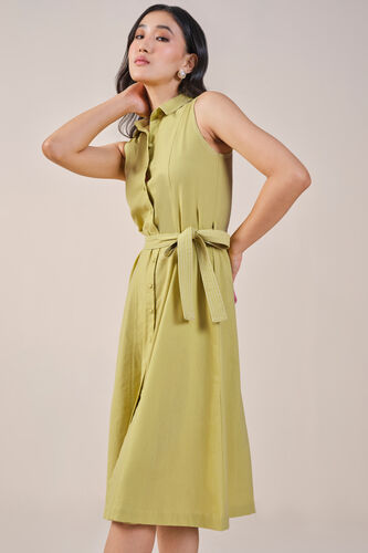 Wonder Viscose Blend Dress, Lime Green, image 7